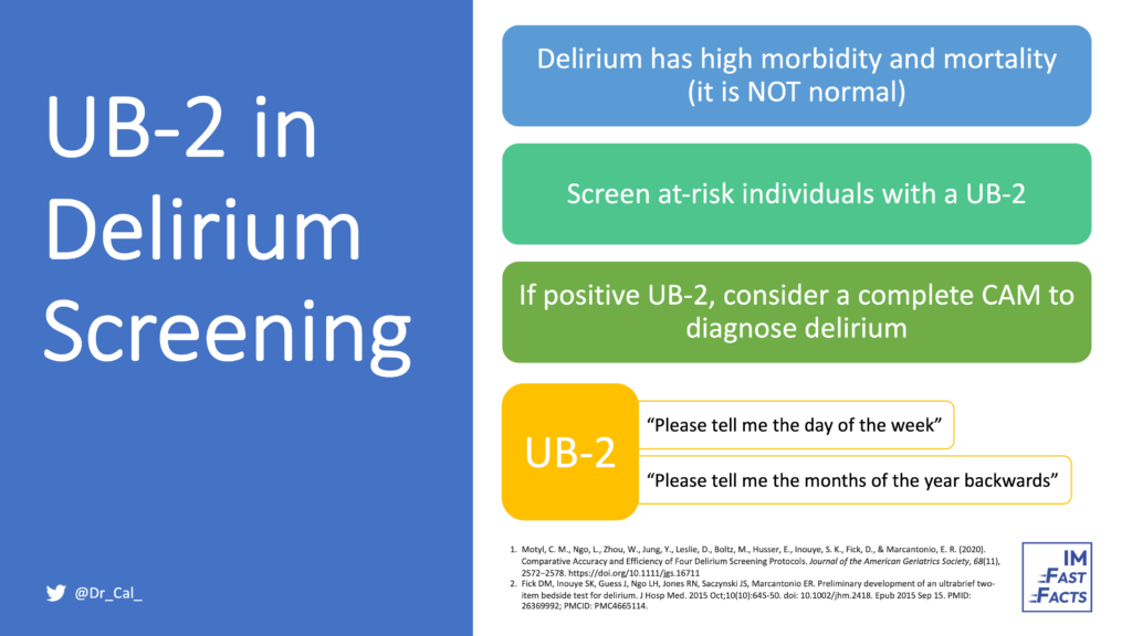 UB-2 in Delirium Screening